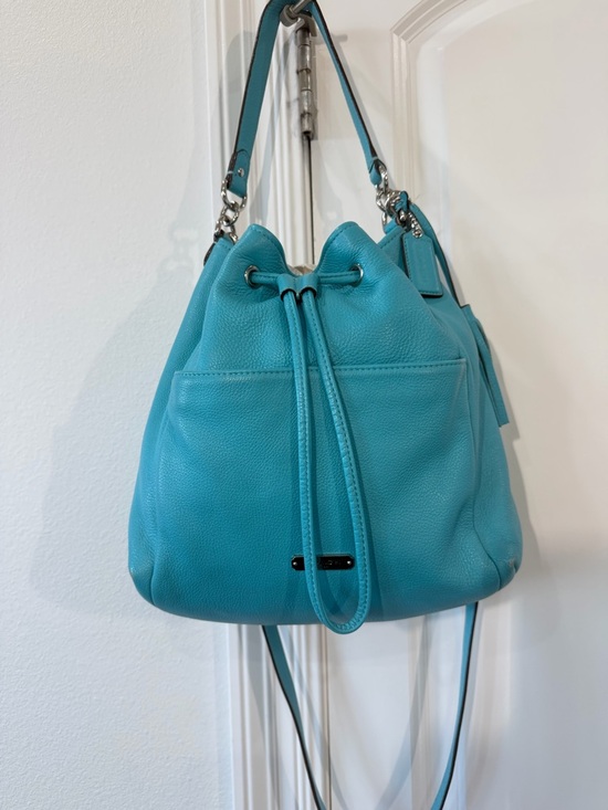 Coach Handbags - Coach Teal Drawstring Crossbody Bag